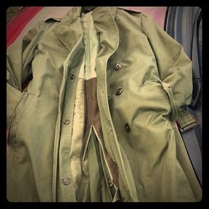 1953 Wool lined military trench coat RARE